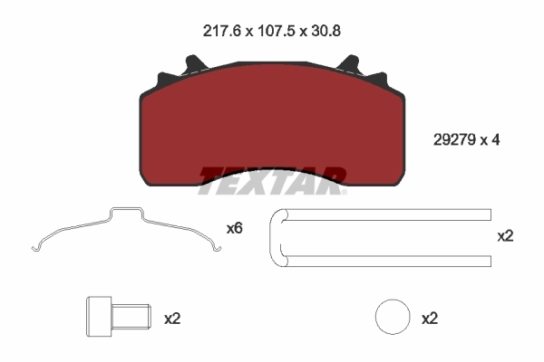 Brake Pad Set, disc brake 2927901
