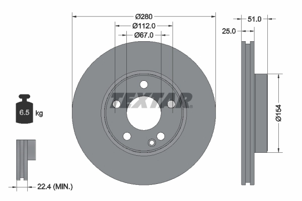 Brake Disc PRO+ 92257005
