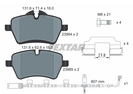 Brake Pad Set, disc brake Q+ 2398407