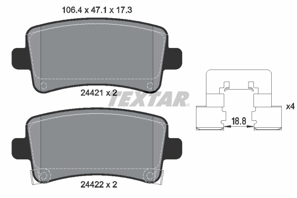 Brake Pad Set, disc brake Q+ 2442101