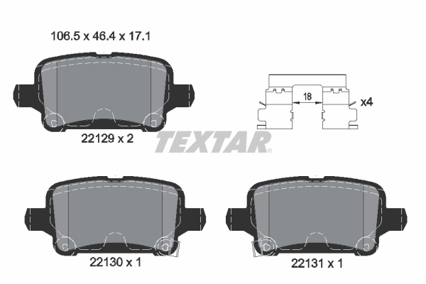 Brake Pad Set, disc brake Q+ 2212901