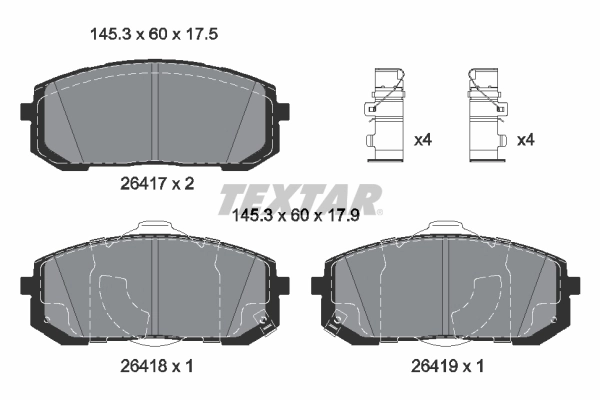 Brake Pad Set, disc brake Q+ 2641701