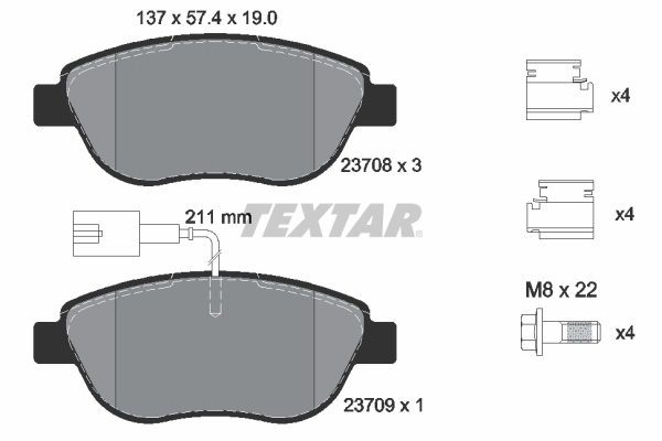 Brake Pad Set, disc brake Q+ 2370802