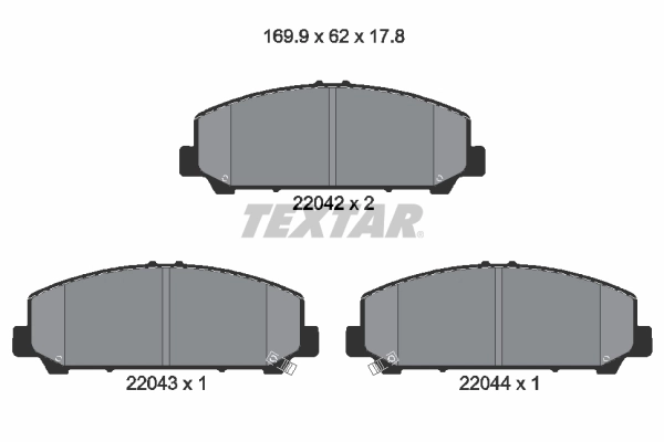 Brake Pad Set, disc brake 2204201