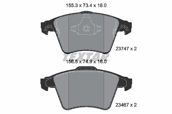 Brake Pad Set, disc brake Q+ 2374702