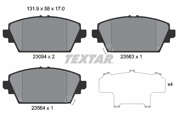 Brake Pad Set, disc brake 2309401