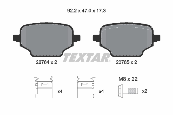 Brake Pad Set, disc brake Q+ 2076401