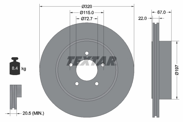 Brake Disc PRO 92177203