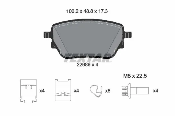 Brake Pad Set, disc brake Q+ 2298601