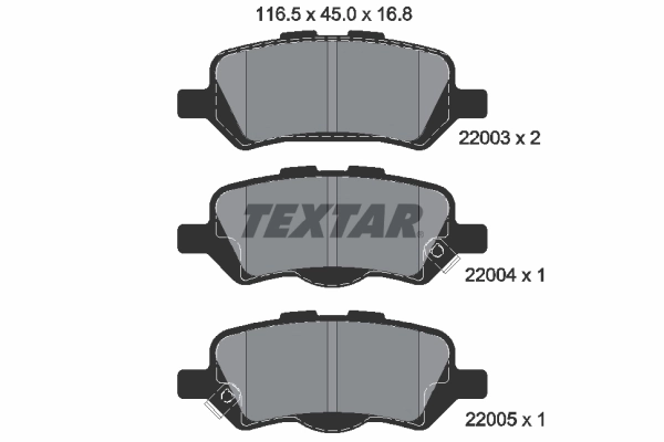 Brake Pad Set, disc brake 2200301