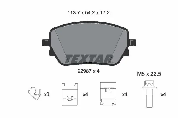 Brake Pad Set, disc brake Q+ 2298701