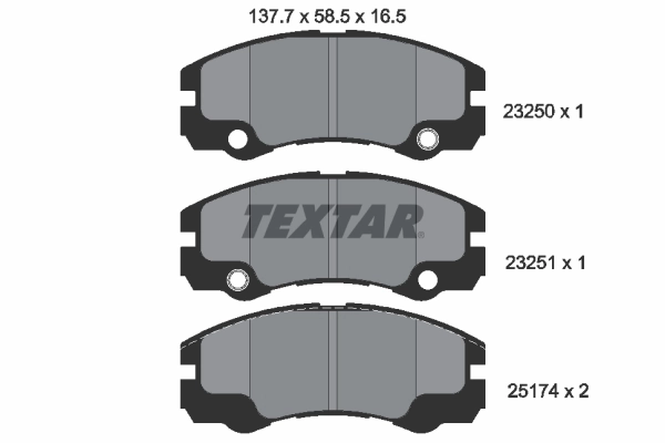 Brake Pad Set, disc brake 2325001