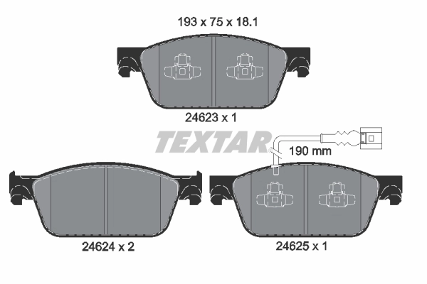 Brake Pad Set, disc brake Q+ 2462301