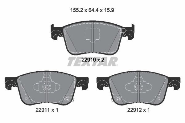 Brake Pad Set, disc brake Q+ 2291001