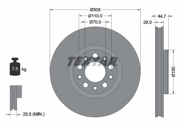 Brake Disc PRO+ 92326305