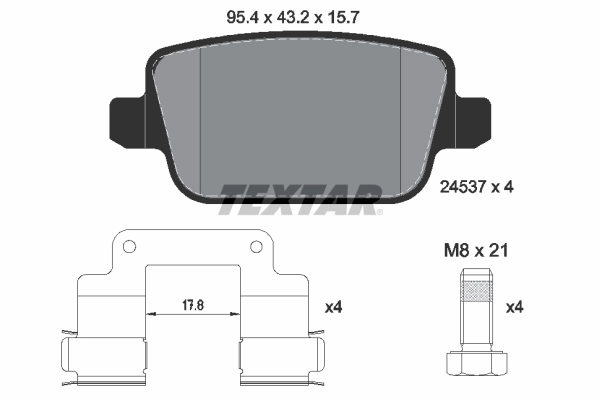 Brake Pad Set, disc brake Q+ 2453702