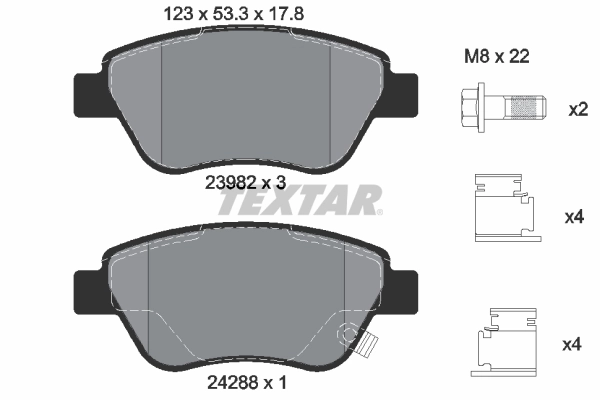 Brake Pad Set, disc brake Q+ 2398202