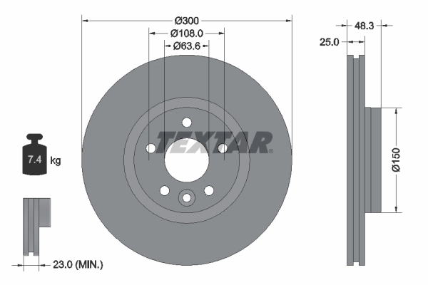 Brake Disc PRO 92255703