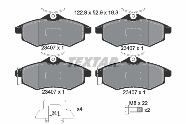 Brake Pad Set, disc brake Q+ 2340702