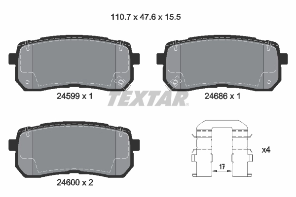 Brake Pad Set, disc brake Q+ 2459901