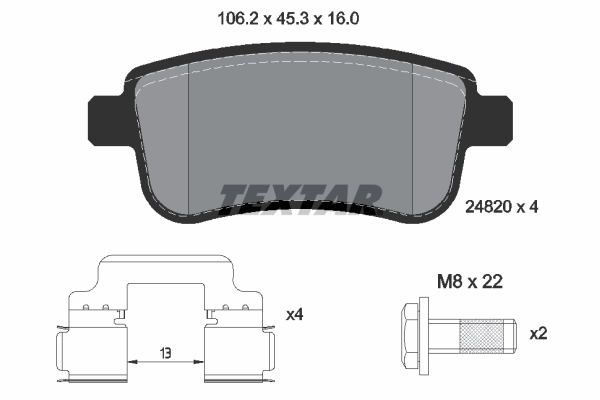 Brake Pad Set, disc brake Q+ 2482001