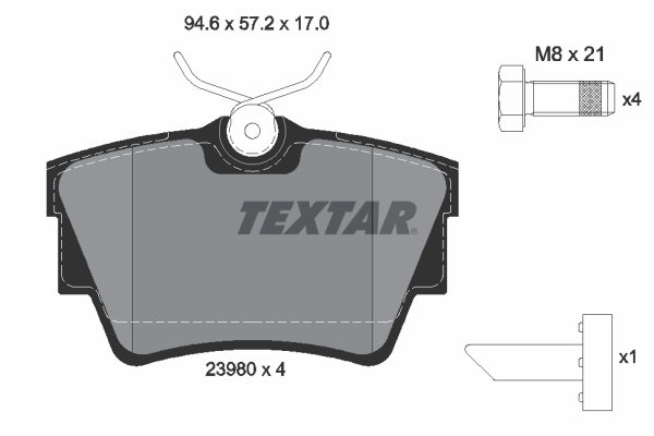 Brake Pad Set, disc brake Q+ 2398001