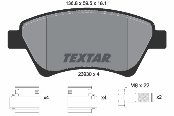 Brake Pad Set, disc brake Q+ 2393001