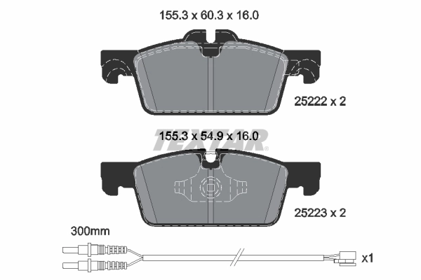 Brake Pad Set, disc brake Q+ 2522204