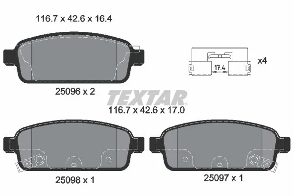 Brake Pad Set, disc brake Q+ 2509602