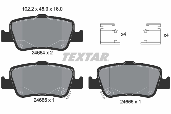 Brake Pad Set, disc brake Q+ 2466401