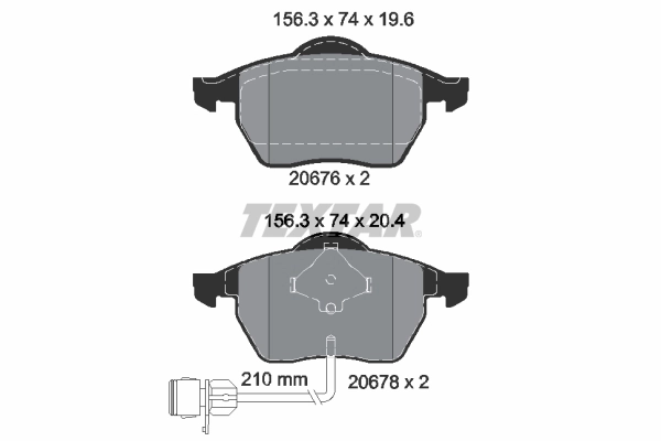 Brake Pad Set, disc brake Q+ 2067602
