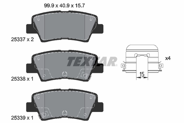 Brake Pad Set, disc brake Q+ 2533707