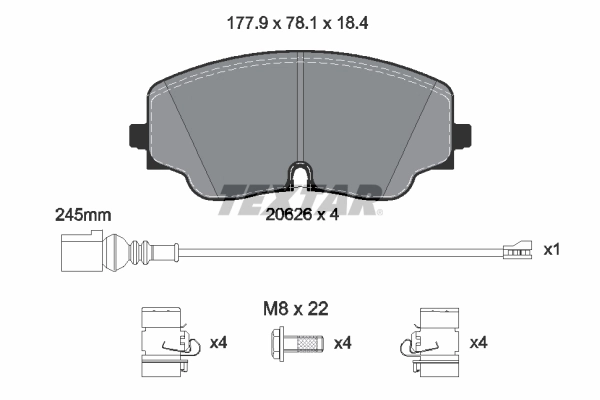 Brake Pad Set, disc brake 2062601