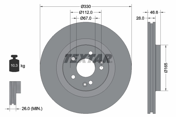 Brake Disc PRO+ 92151005