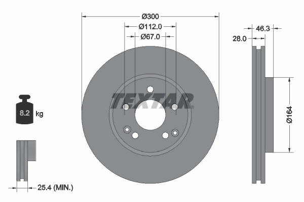 Brake Disc PRO+ 92106005