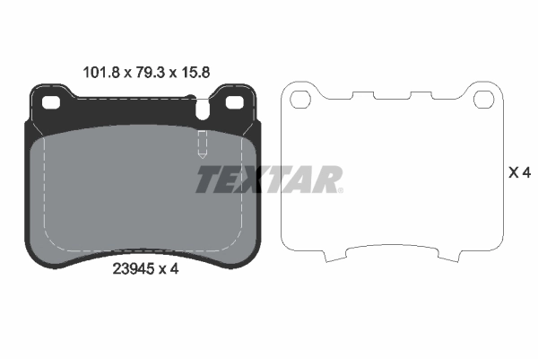 Brake Pad Set, disc brake Q+ 2394501