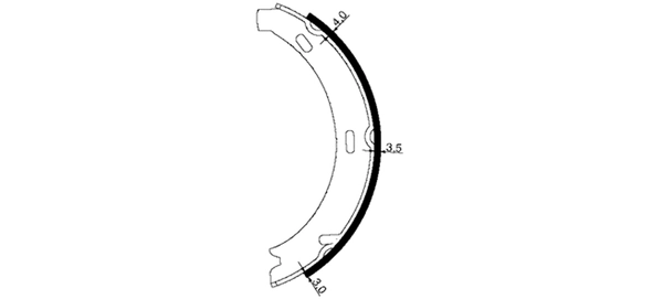 Brake Shoe Set, parking brake 91057100