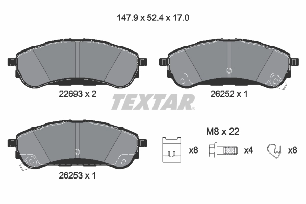 Brake Pad Set, disc brake Q+ 2269301