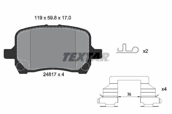 Brake Pad Set, disc brake Q+ 2481701
