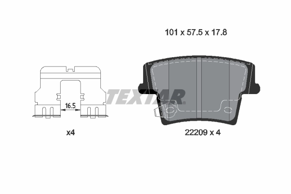 Brake Pad Set, disc brake Q+ 2220901