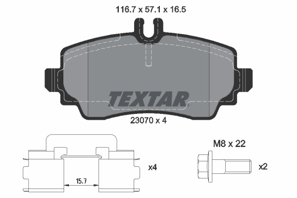 Brake Pad Set, disc brake Q+ 2307003