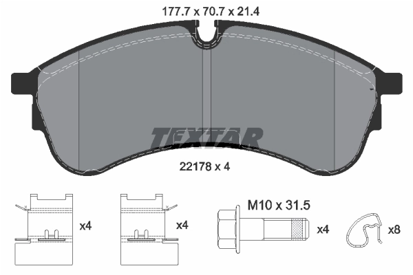 Brake Pad Set, disc brake Q+ 2217801