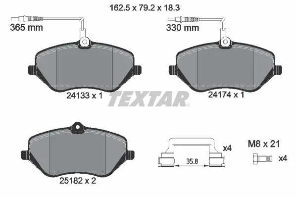 Brake Pad Set, disc brake Q+ 2413303