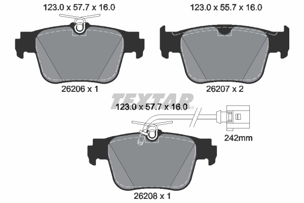 Brake Pad Set, disc brake Q+ 2620603