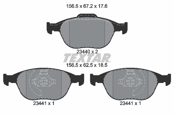 Brake Pad Set, disc brake Q+ 2344004