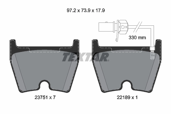 Brake Pad Set, disc brake Q+ 2375104