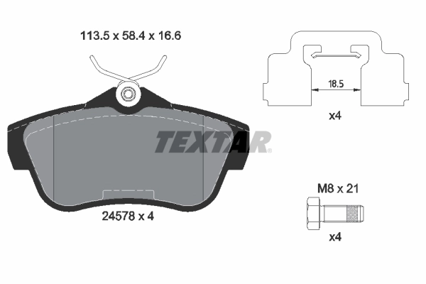 Brake Pad Set, disc brake Q+ 2457801