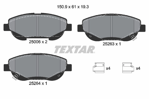 Brake Pad Set, disc brake Q+ 2500601