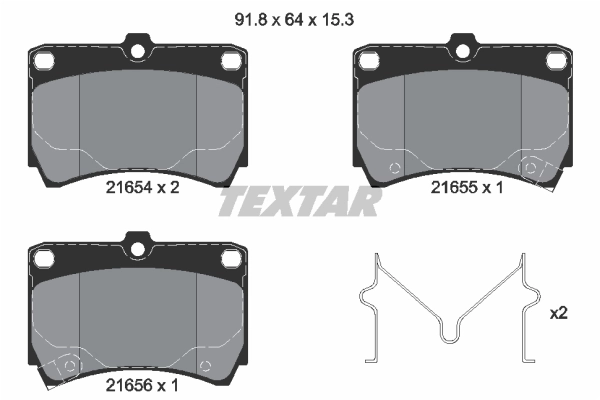 Brake Pad Set, disc brake Q+ 2165404