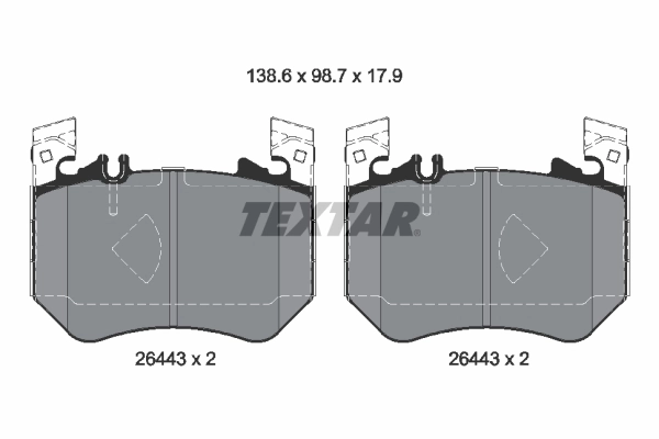Brake Pad Set, disc brake 2644301